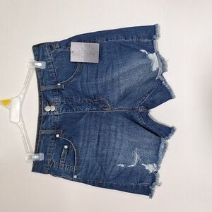 Energie Denim Raw Hem Shorts